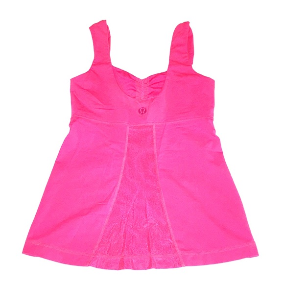 lululemon athletica Tops - LULULEMON deep pink tank puckered/pleated accents